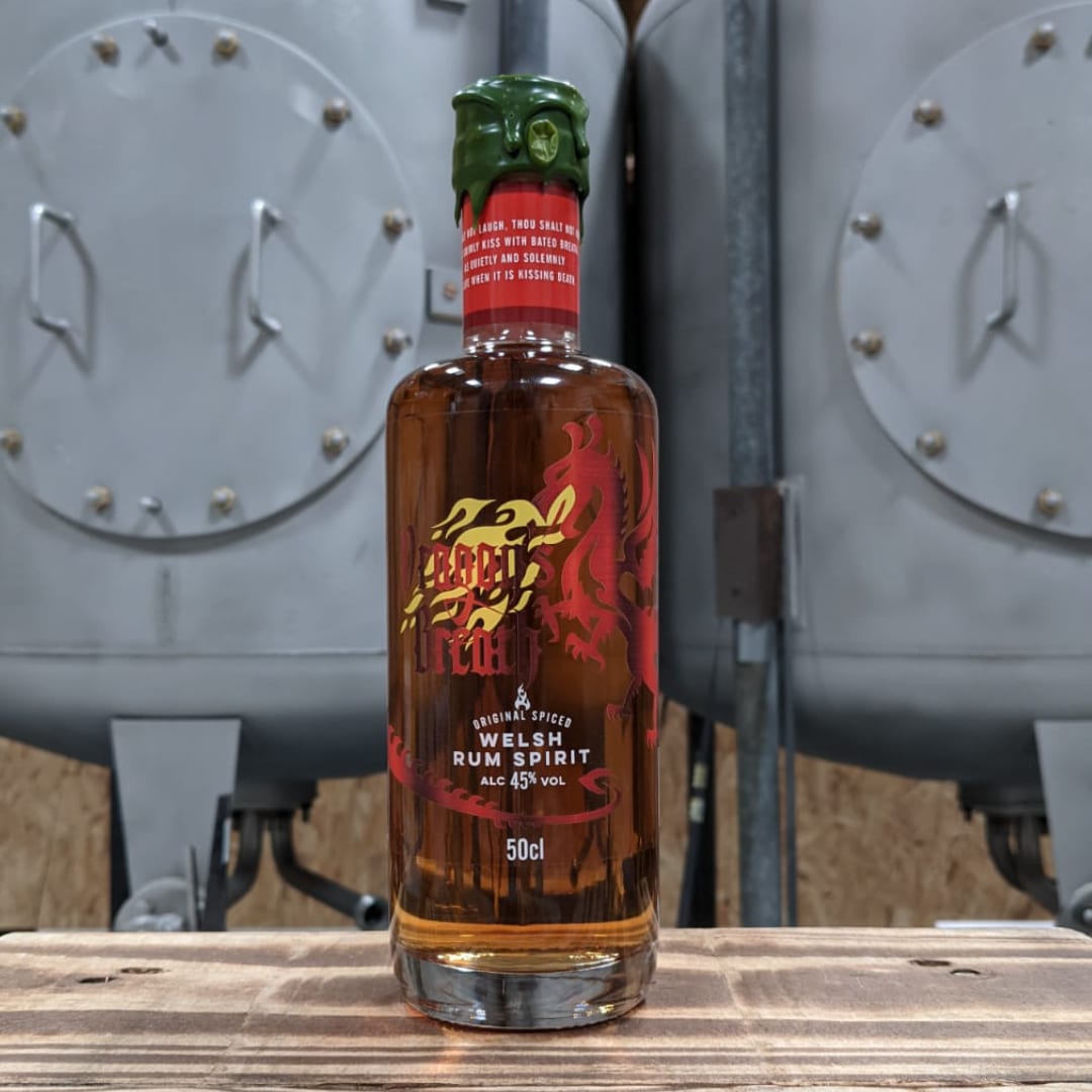 Dragons Breath Welsh Spiced Rum in the Newport Distillery in South Wales Dragons Breath Welsh Spiced Rum in the Newport Distillery in South Wales
