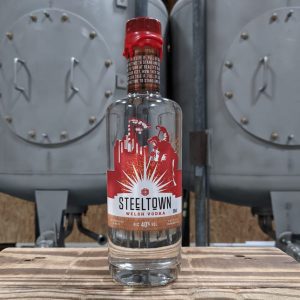 Steeltown Range of Welsh Vodka in the Newport Distillery in South Wales