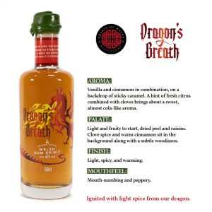 Tasting card - Dragons Breath Spiced Rum - Front