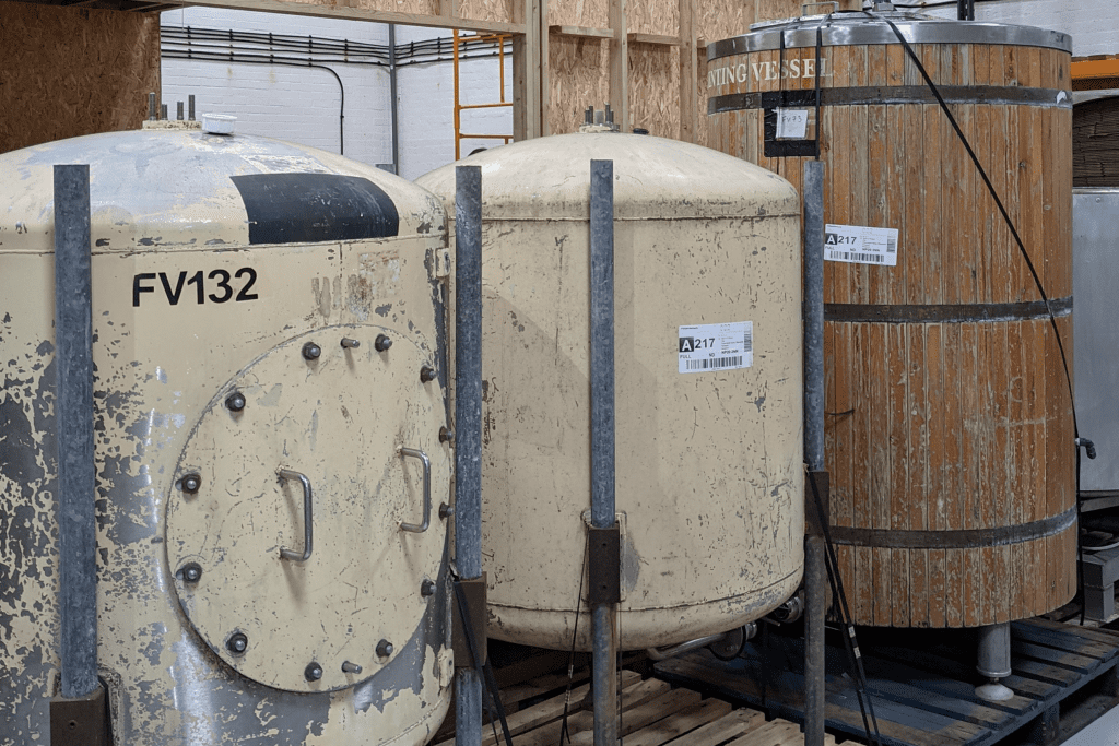 Building our distillery in Newport Wales. Images of fermenters for rum production