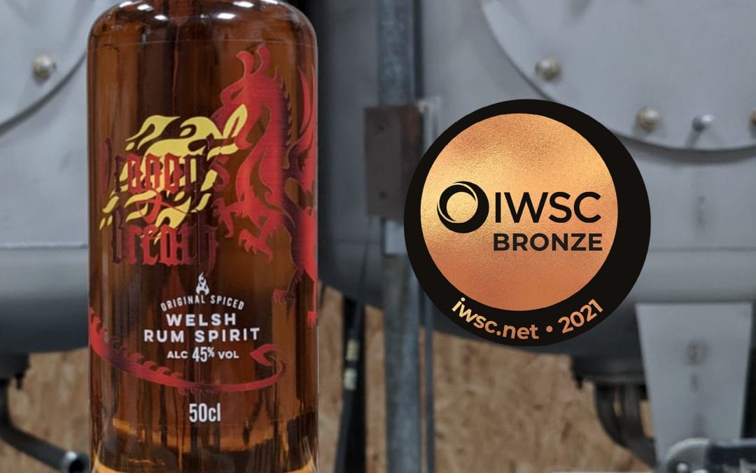 Dragon's Breath Spiced Rum from Wales2021 Bronze Award ICWS Dragon's Breath Welsh Rum