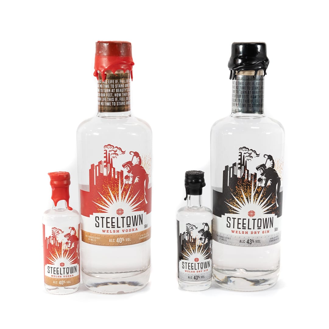 Steeltown Range of Welsh Dry Gin and Vodka Steeltown Range of Welsh Dry Gin and Vodka