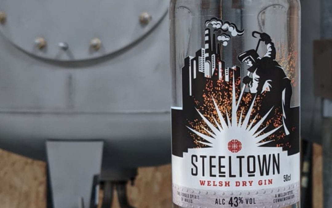 Steeltown Welsh Gin from the Spirit of Wales Distillery in Newport South Wales