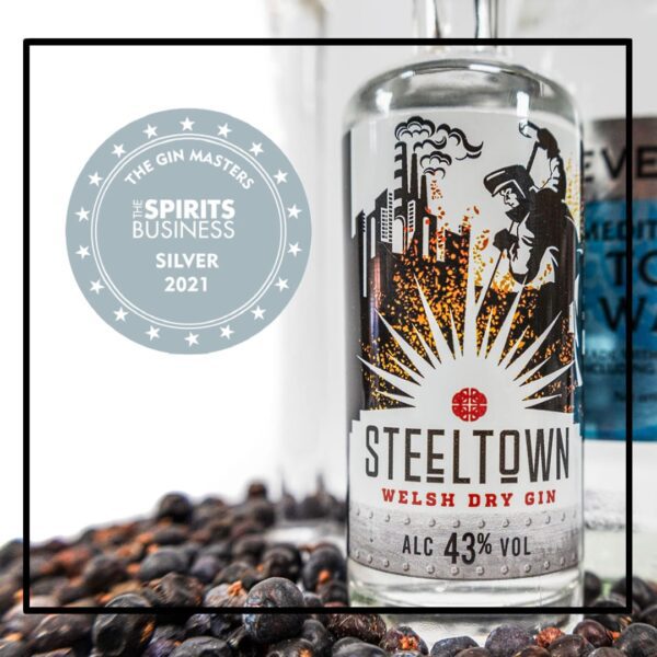 Steeltown Welsh Dry Gin The Spirits Business Gin Silver Medal Winner 2021 Steeltown Welsh Dry Gin The Spirits Business Gin Silver Medal Winner 2021