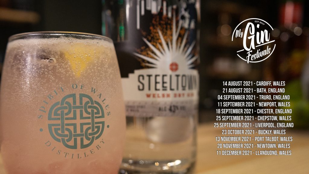 Spirit of Wales Distillery - Steeltown Welsh Gin - My Gin Festivals events