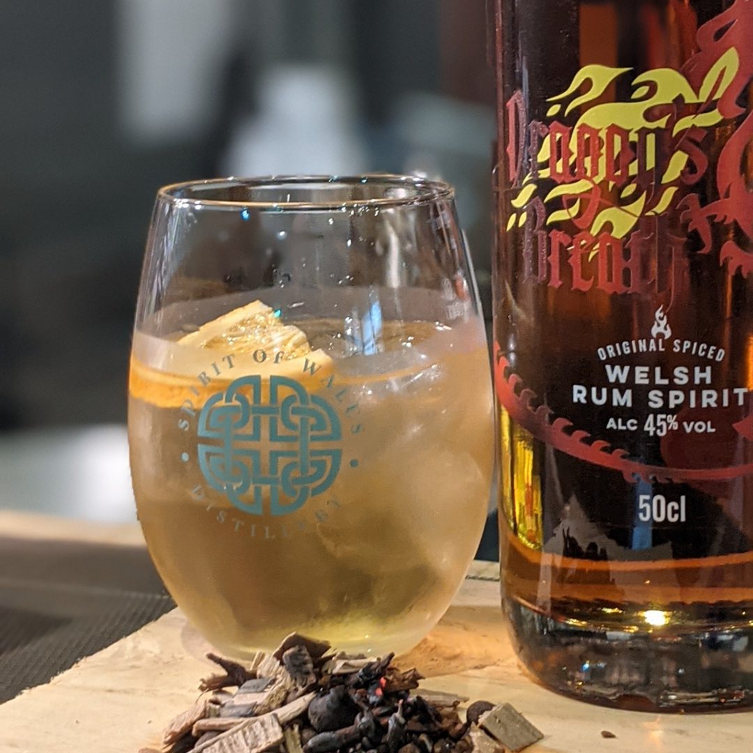 Spirit of Wales distillery - Welsh Cocktails - Anadl Y Draig Old Fashion Cocktail