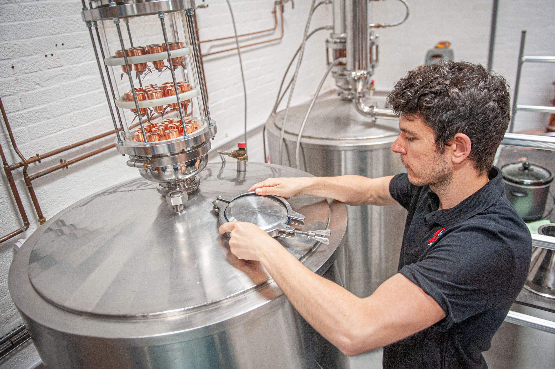 Spirit of Wales distillery production Spirit of Wales distillery production with James Gibbons in Newport