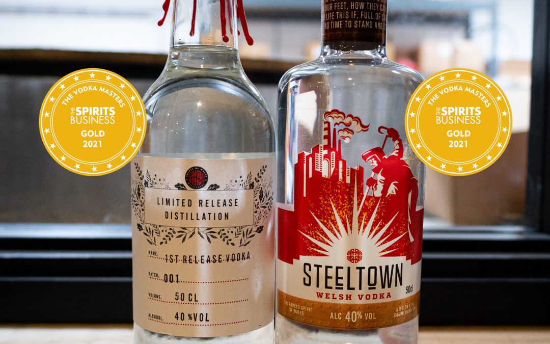 Spirit of Wales Distillery win two gold medals for their Welsh Vodka from the Vodka Masters 2021