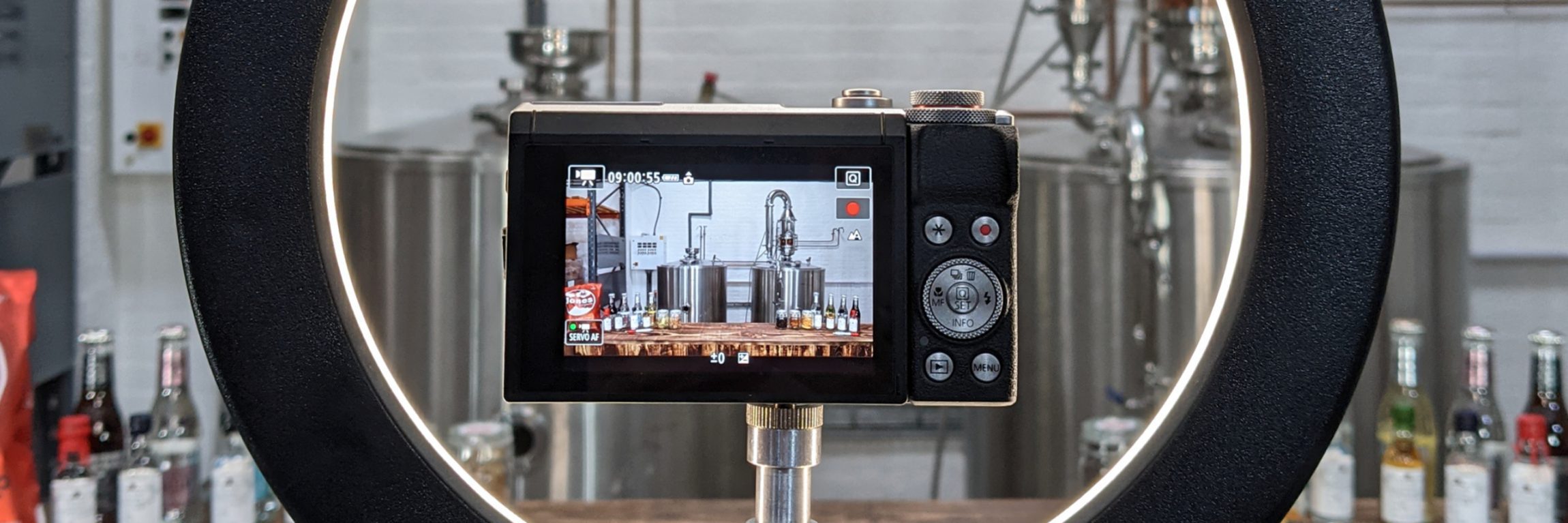 Spirit of Wales Distillery - Live Tasting Evening camera set up Spirit of Wales Distillery - Live Tasting Evening camera set up