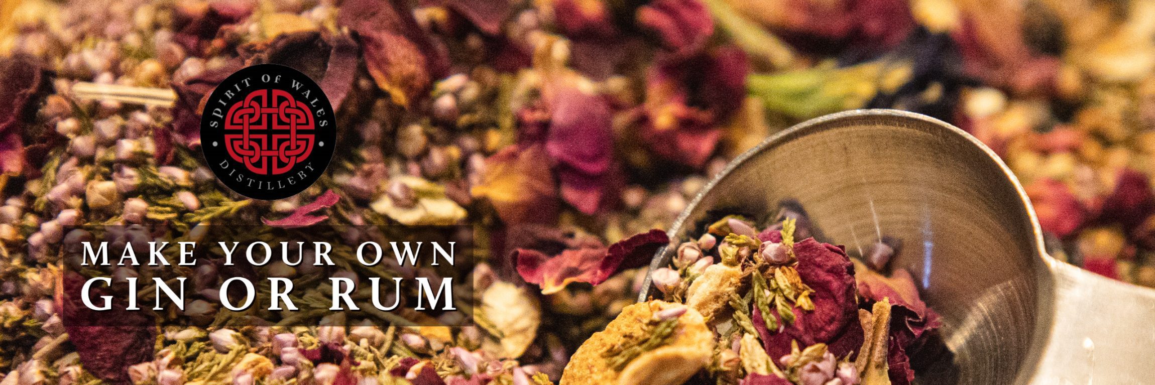 Spirit of Wales Distillery - Make your own gin or rum Banner gin botanicals