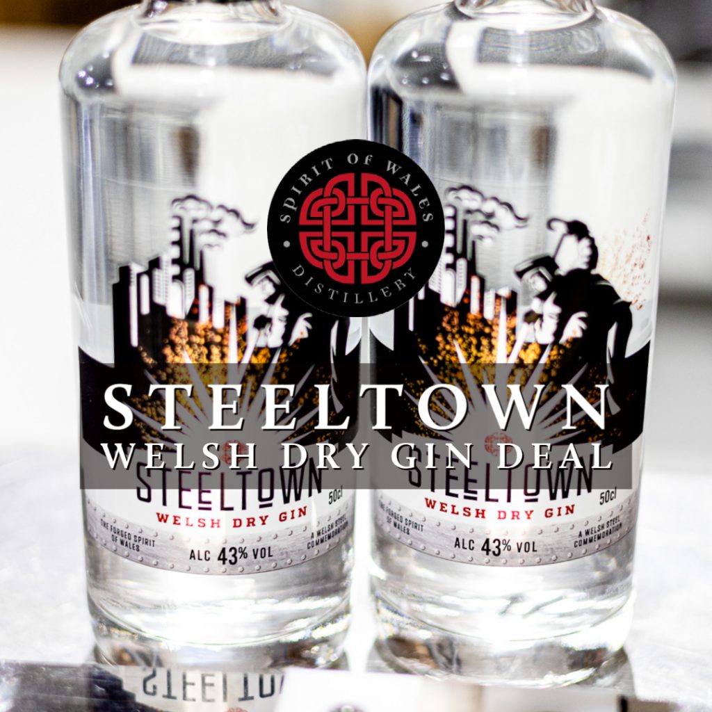 Spirit of Wales Distillery - Steeltown Welsh Dry Gin Deal - Made in Wales