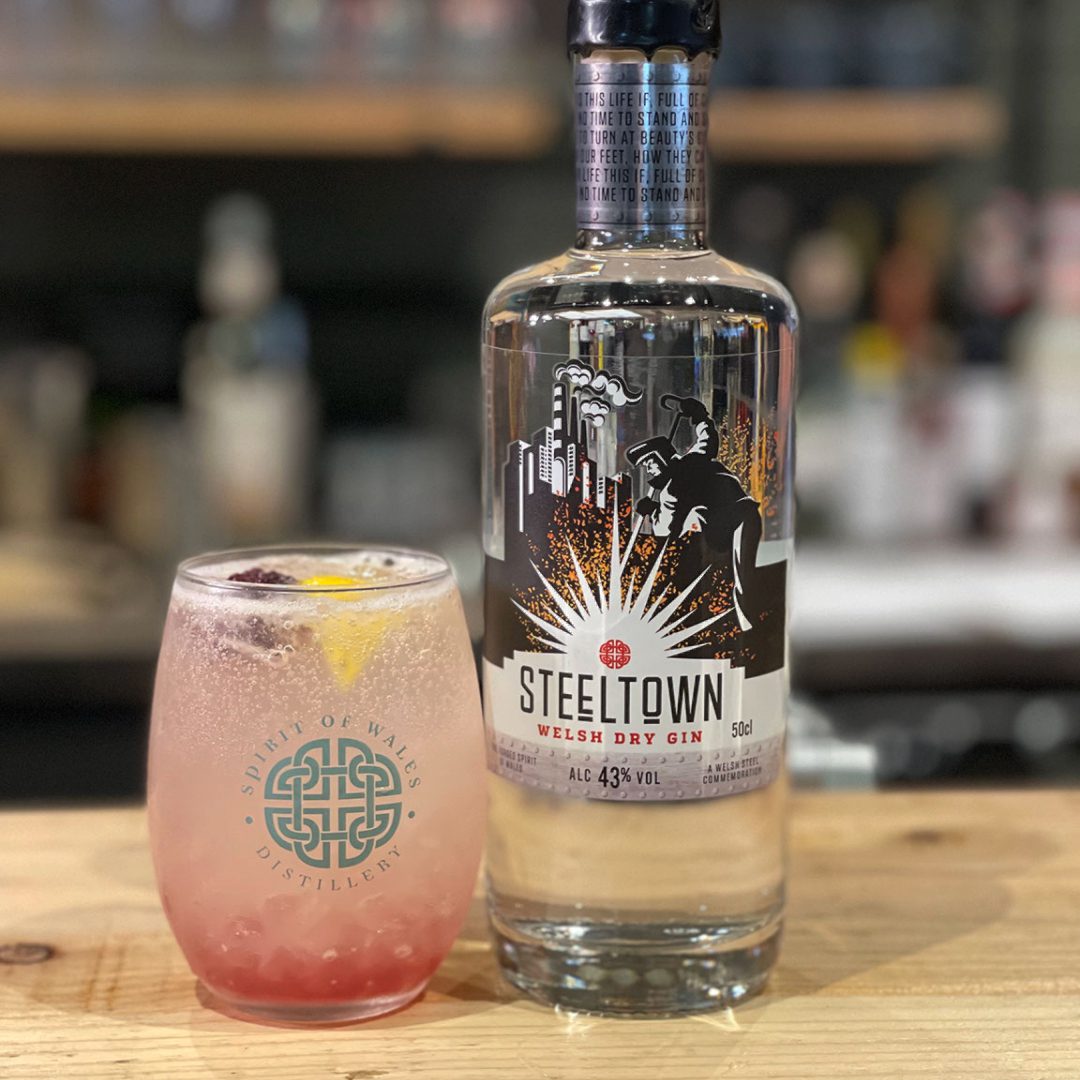 Spirit of Wales Distillery_Welsh Gin_Steeltown made  at our Newport Distillery