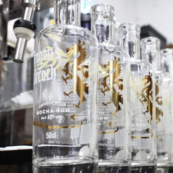 Spirit of Wales_Dragons Breath Mocha Welsh Rum_Bottling Process Spirit of Wales_Dragons Breath Mocha Welsh Rum_Bottling Process